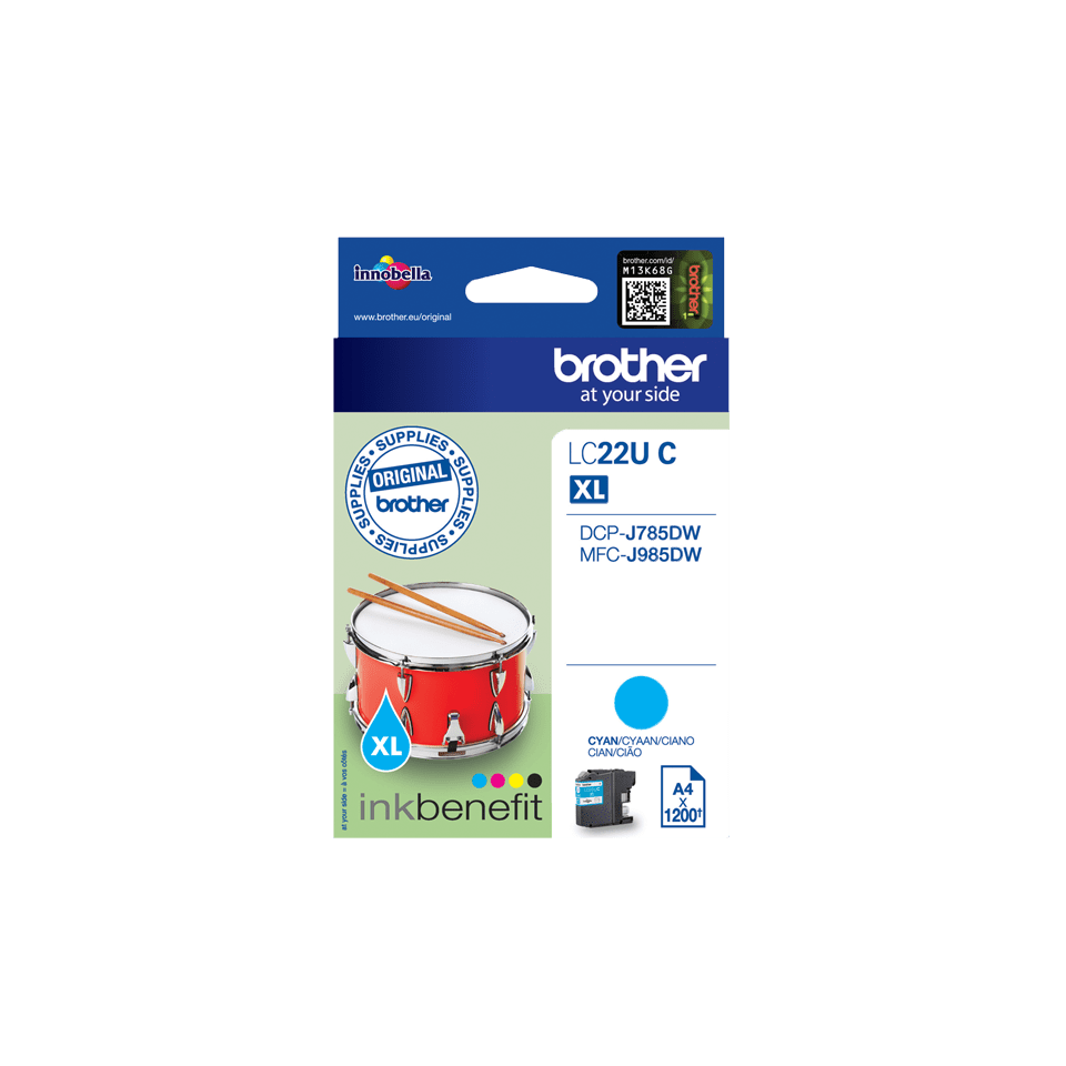 Cartouche d'encre LC22UC Brother originale – Cyan 2